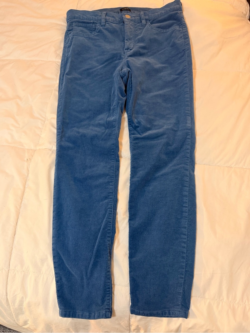 J.Crew Blue Corduroy Straight Leg Pants, Size 28